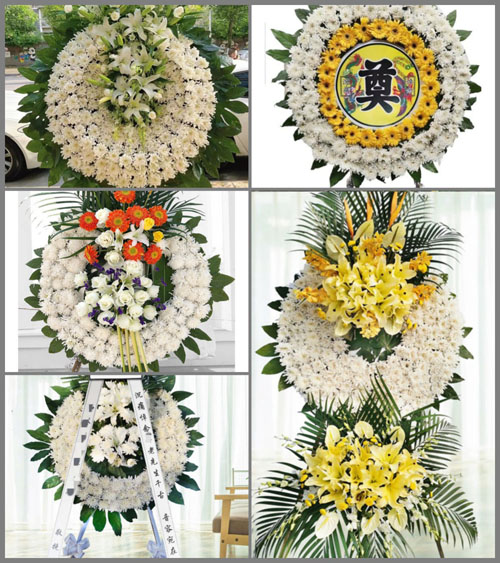 湖南邵阳洞口县竹市镇白竹村花圈速递